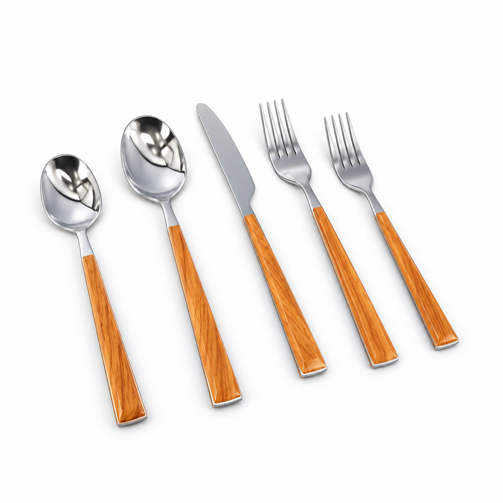 Prestige - Sequoia, Beachwood, SS, 20 Pc Flatware Set - Gift Box