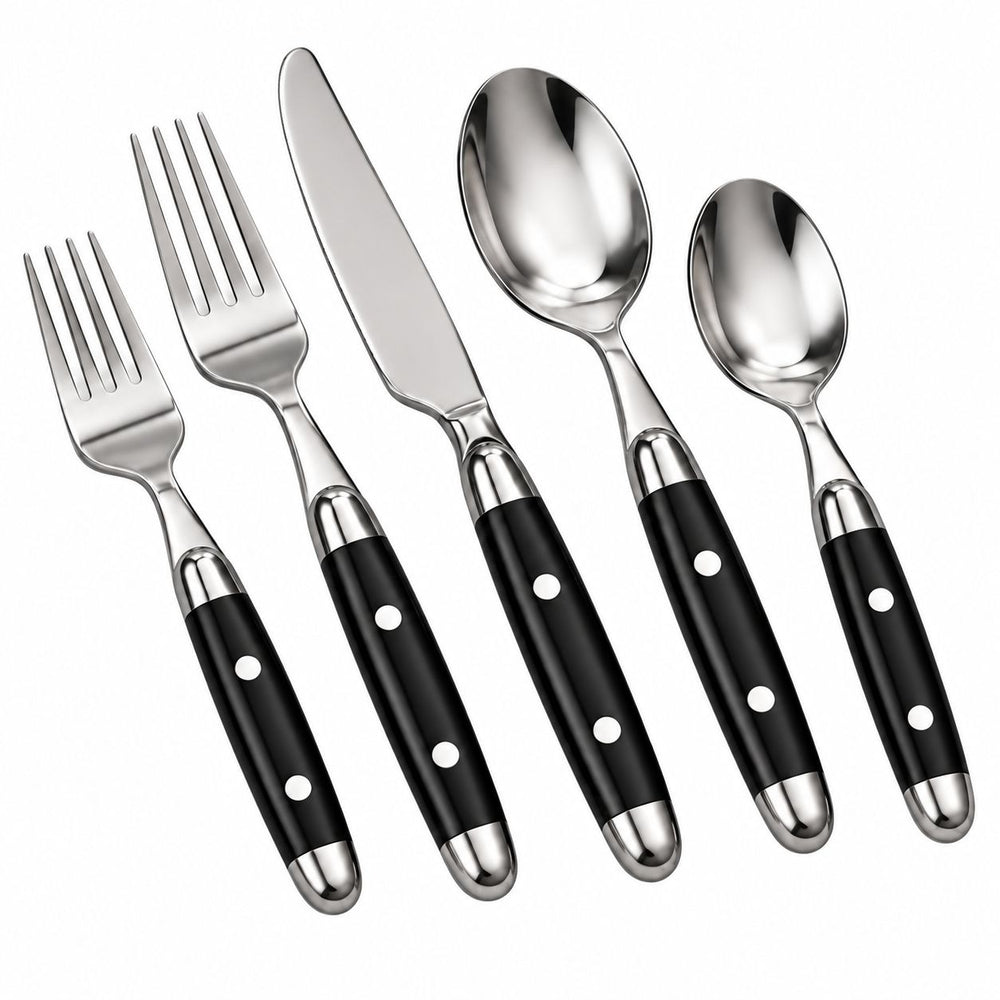 Prestige - Cambridge, Jubilee, Black Handle, SS, 20 Pc Flatware Set