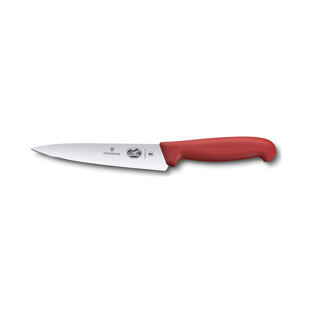 Victorinox - Fibrox, Chef Knife, Straight Blade, Red, 6"
