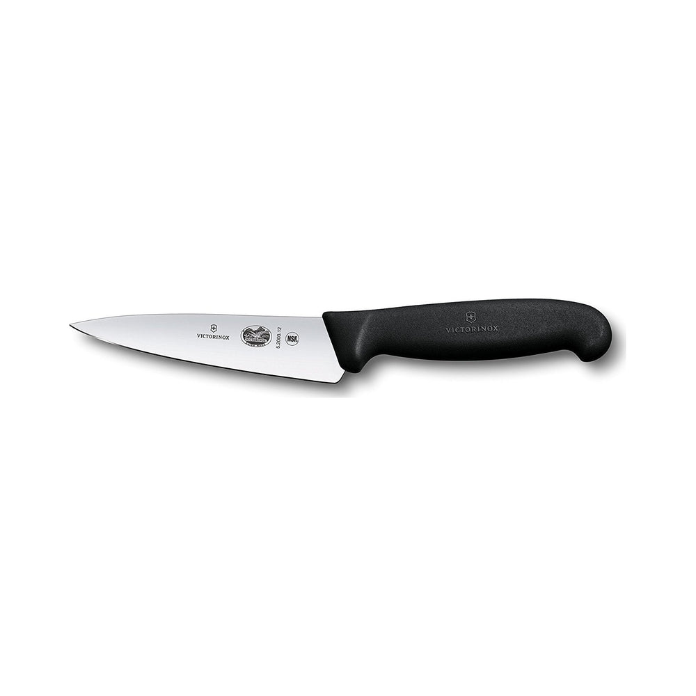 Victorinox - Fibrox, Chef Knife, Straight Blade, Black, 5"