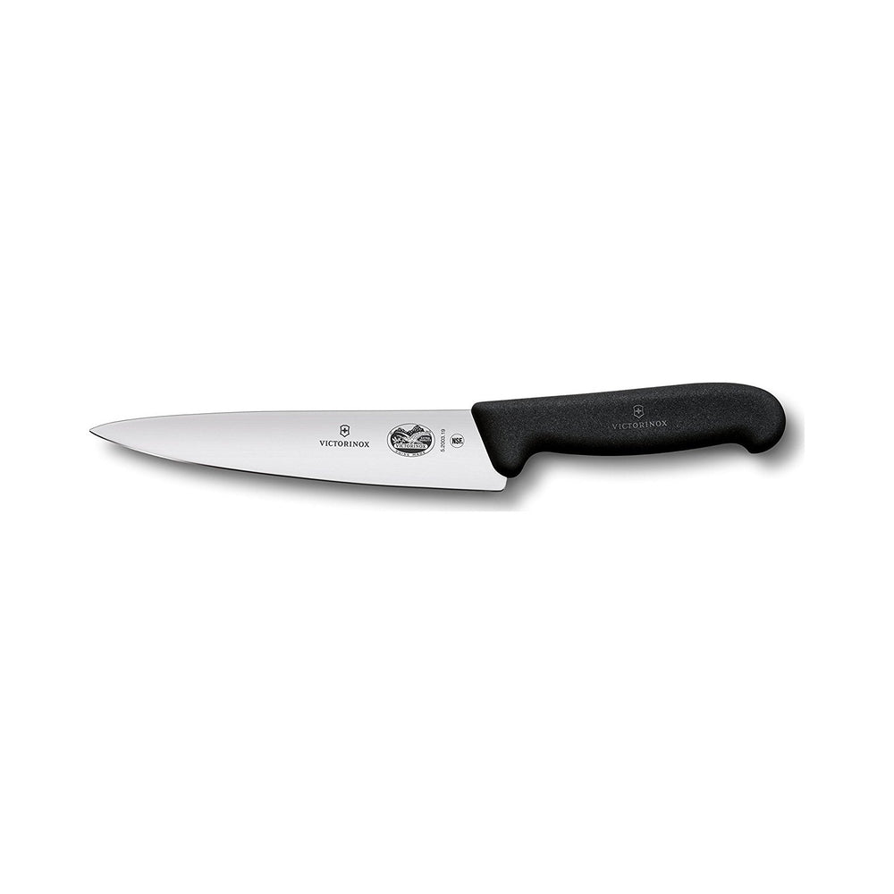 Victorinox - Fibrox, Chef Knife, Straight Blade, Black, 7.5"