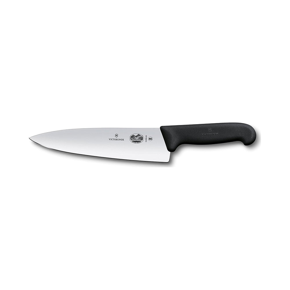 Victorinox - Fibrox, Chef Knife, Straight Blade, Black, 8"