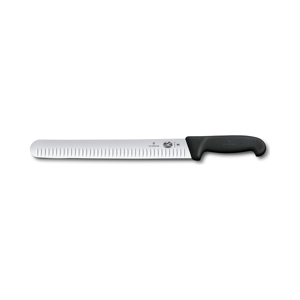 Victorinox - Fibrox, Slicing Knife, Granton Blade, Black, 12"