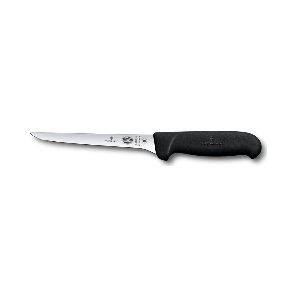 Victorinox - Fibrox Pro, Boning Knife, Narrow Flexible Blade, Black, 6"