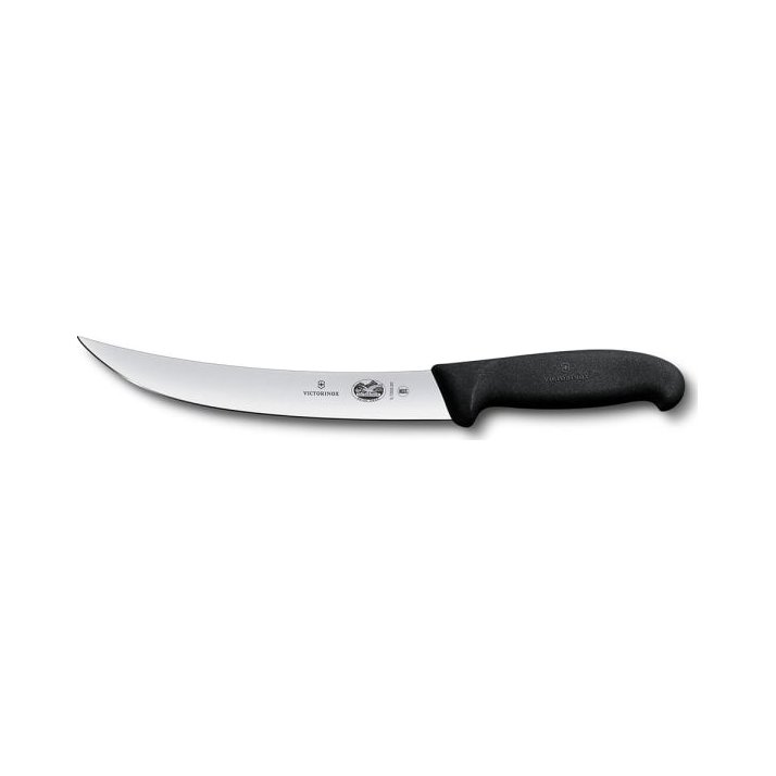 Victorinox - Fibrox, Breaking Knife, Straight, Curved Narrow Blade, Black, 8"