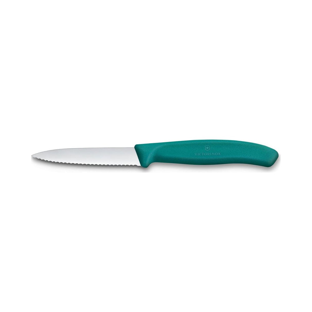 Victorinox - Swiss Classic, Paring Knife, Serrated Blade, Spear Tip, Green, 3.25"