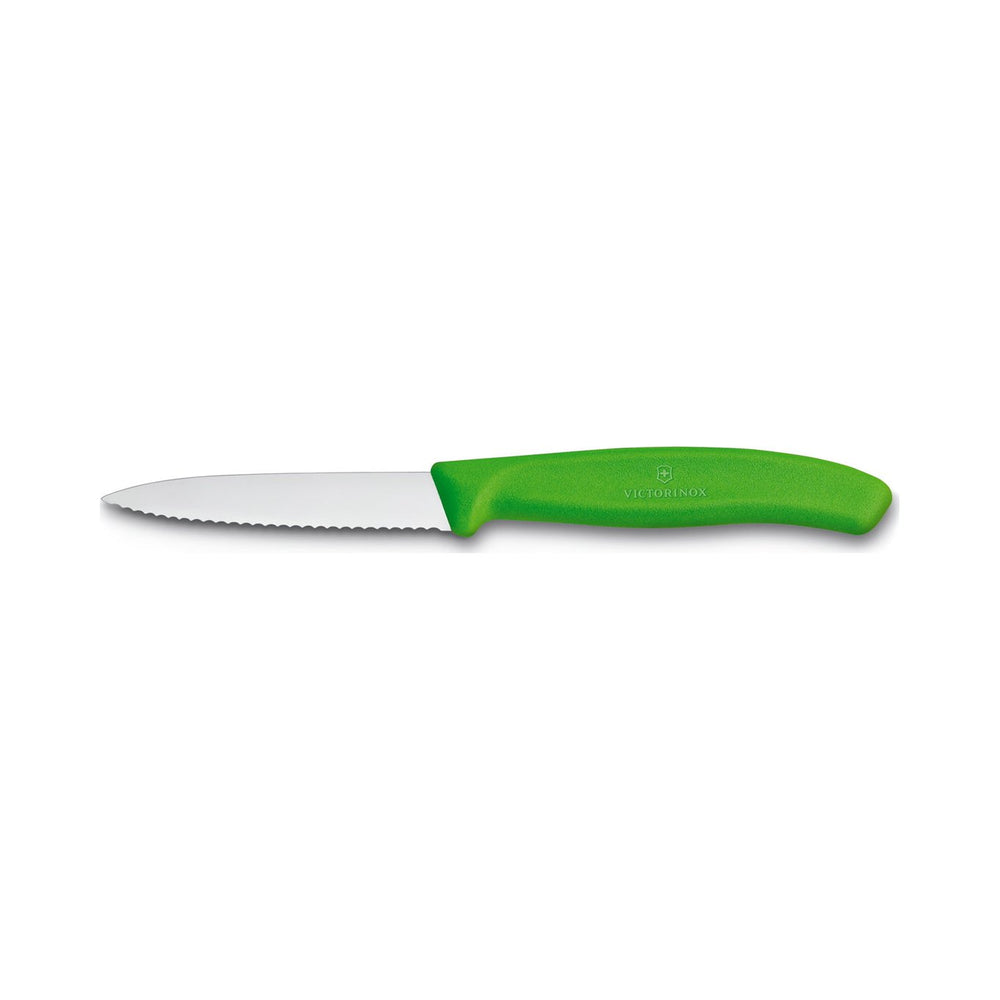 Victorinox - Swiss Classic, Paring Knife, Serrated Blade, Spear Tip, Green, 3.25"