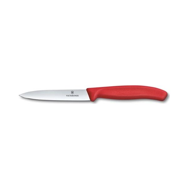 Victorinox - Swiss Classic, Paring Knife, Straight Blade, Spear Tip, Red, 4"