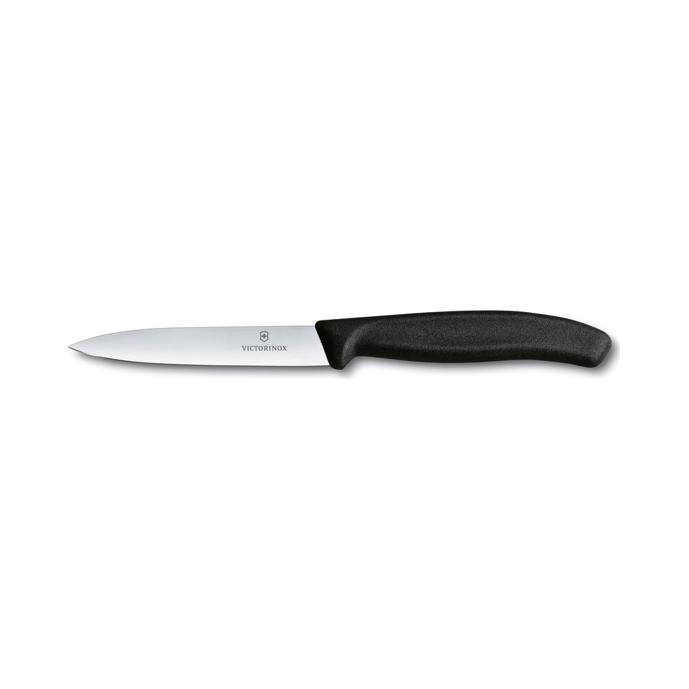 Victorinox - Swiss Classic, Paring Knife, Straight Blade, Spear Tip, Black, 4"