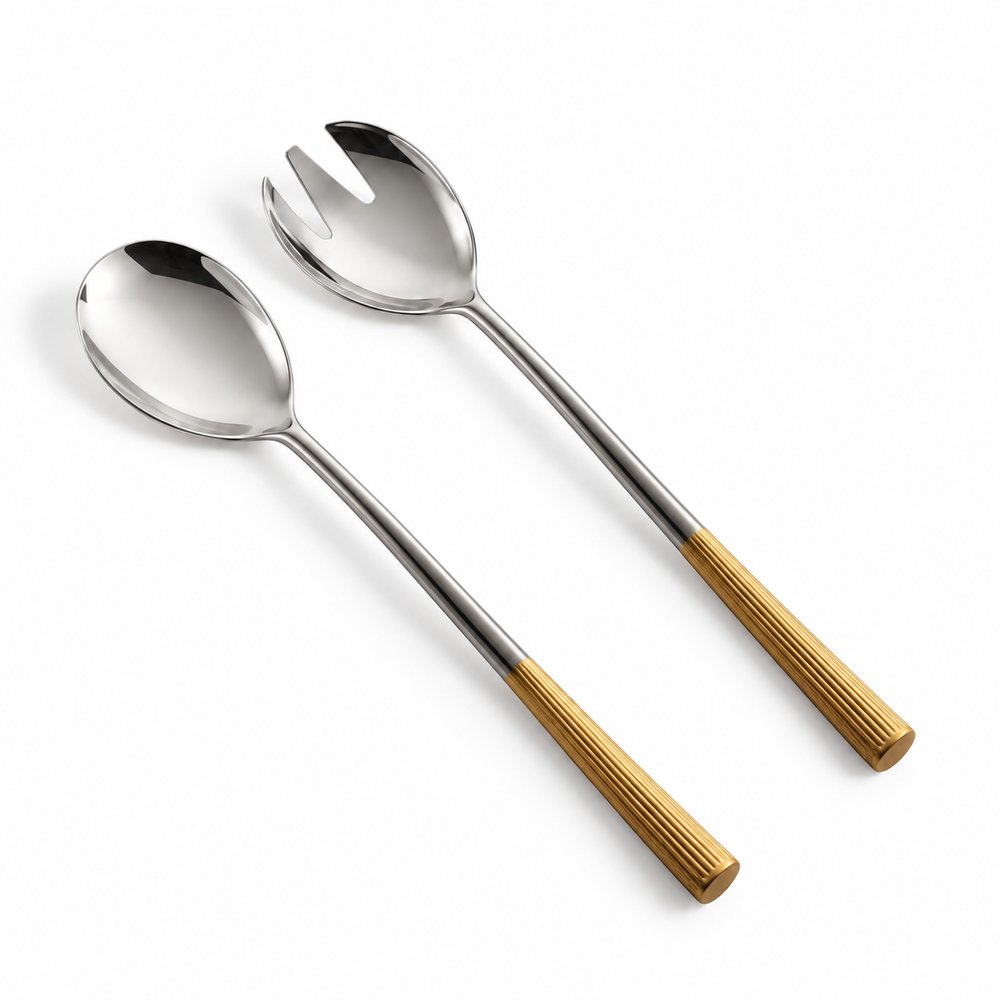 Prestige - Unami, Gold Plated Lines, SS, 2 Pc Serving Set