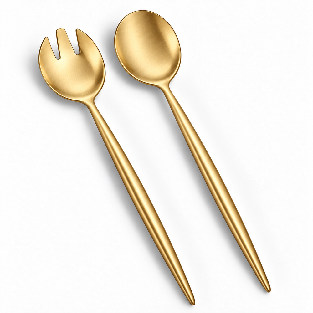 Prestige - Tai Chi, Brushed Gold, SS, 2 Pc Serving Set