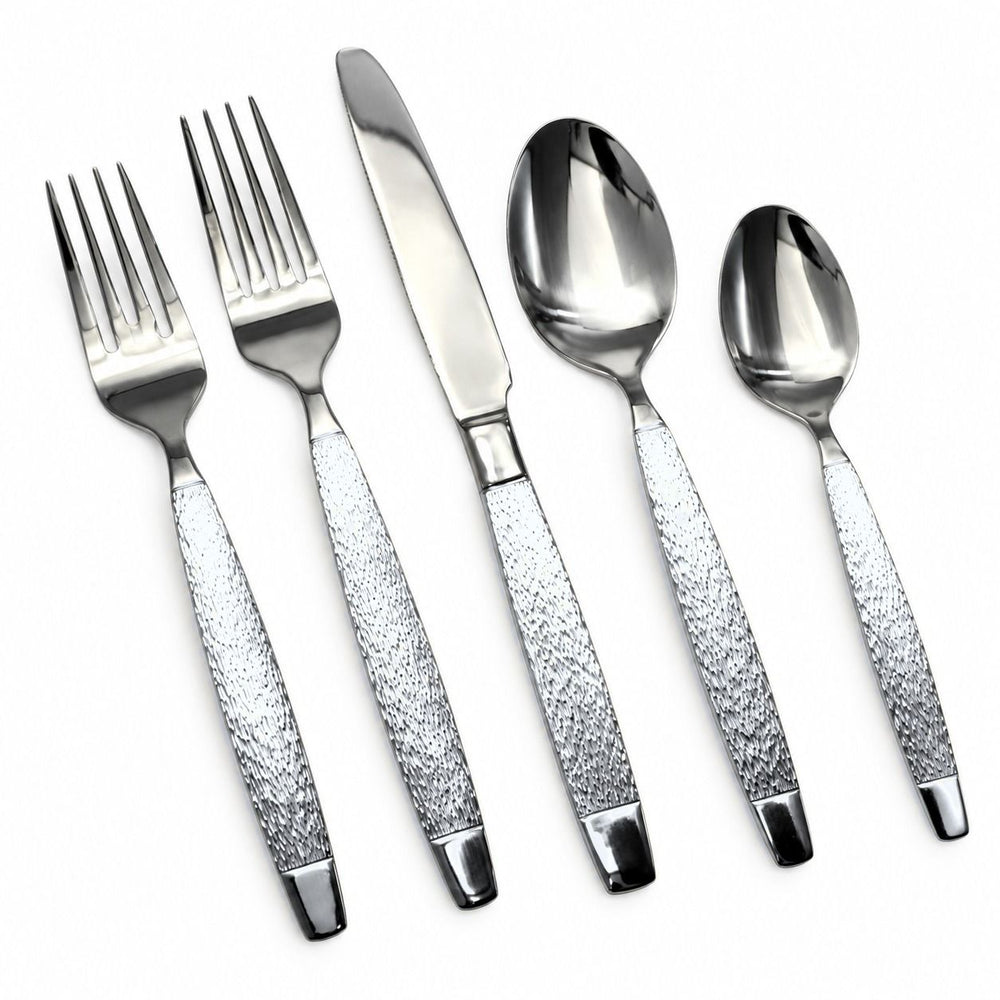 Prestige - Cinne Citte, Kringle, Shiny Silver, 20 Pc Flatware Set - Gift Box
