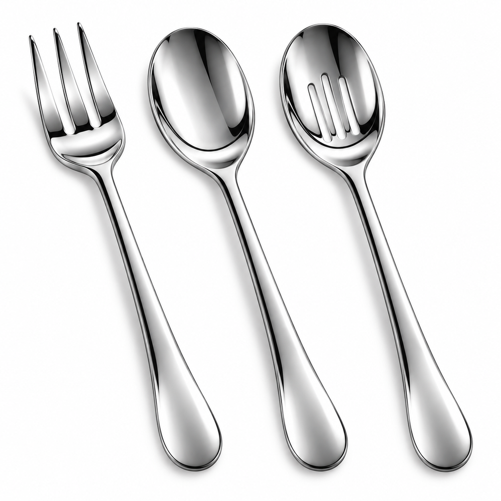 Prestige - Quinlan, Shiny Silver, 18/10 SS, 3 Pc Hostess Set