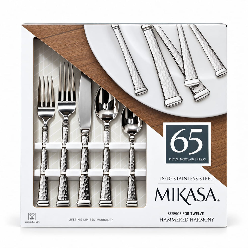 Prestige - Mikasa, Hammered Harmony, SS, 65 Pc Flatware Set