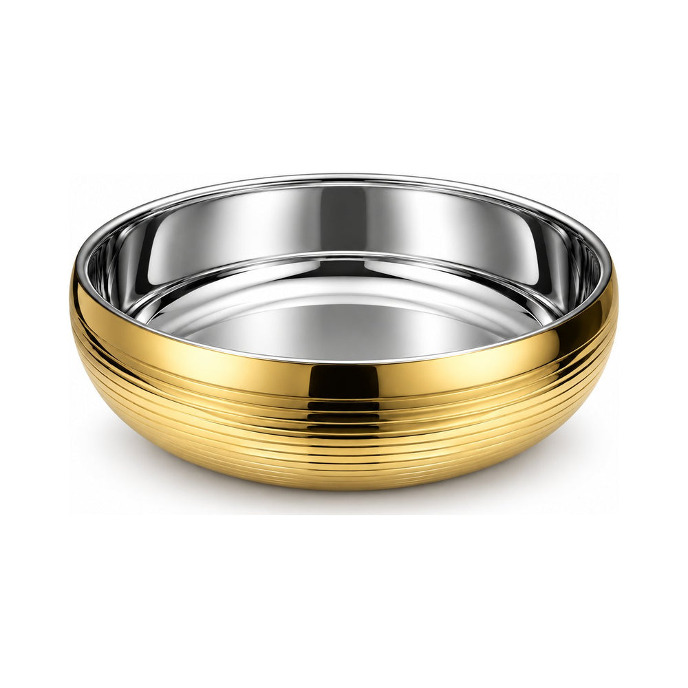 Prestige - Striped, Double Wall Bowl, Gold, SS, 11", 144 oz