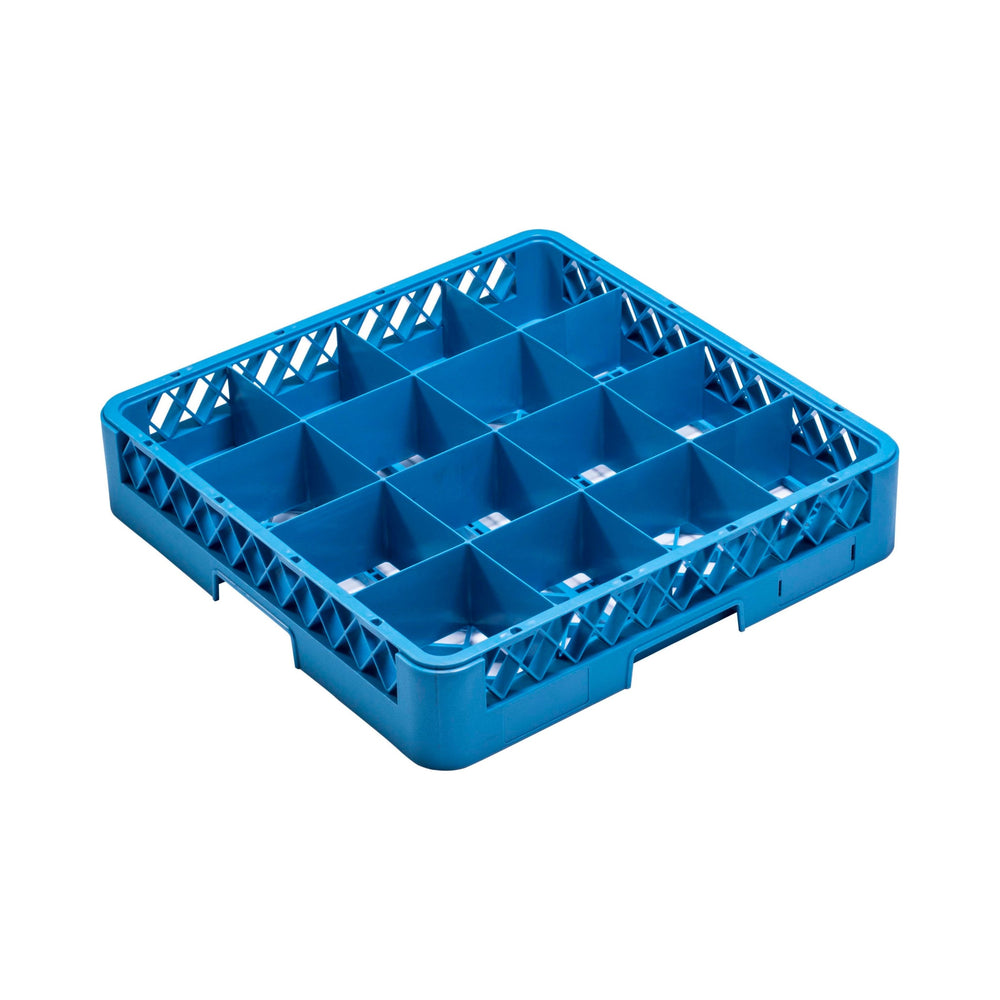 Castro - Glass Rack Base, 16 Compartment, Blue, Compartment 4.5, Rack Dimensions 19.5" x 4"