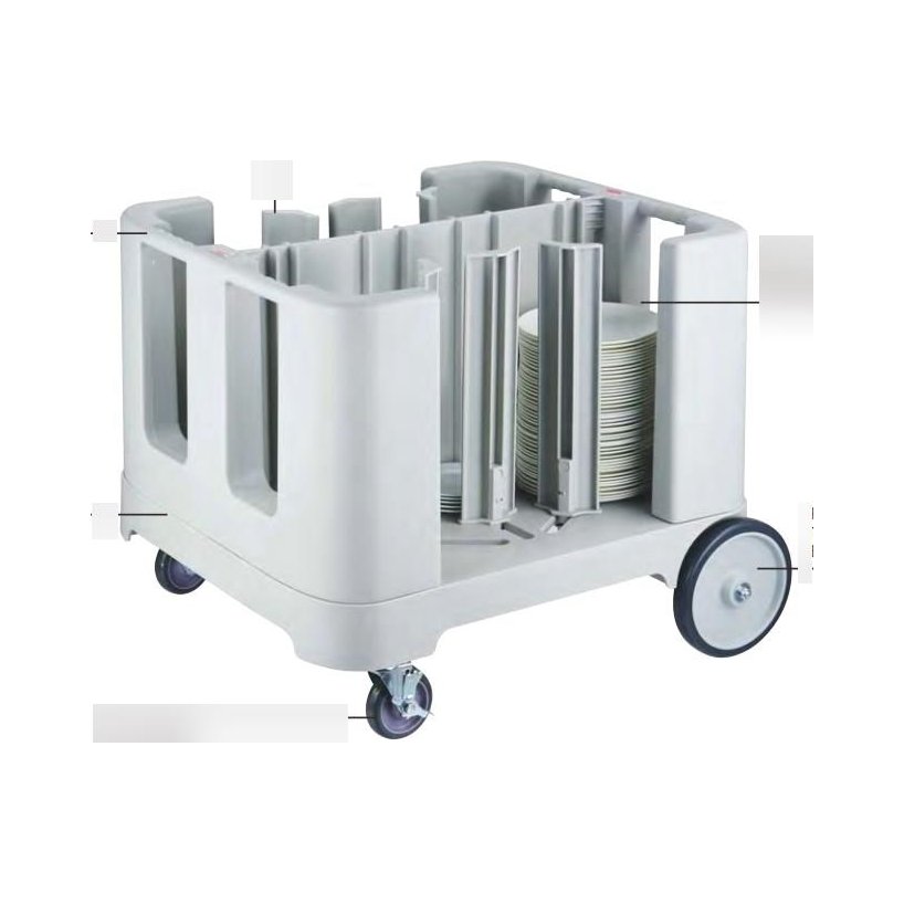 Castro - Adjustable Dish Caddy, 240 Dishes, 6 Arm, 35.25" x 35.25" x 29.75"