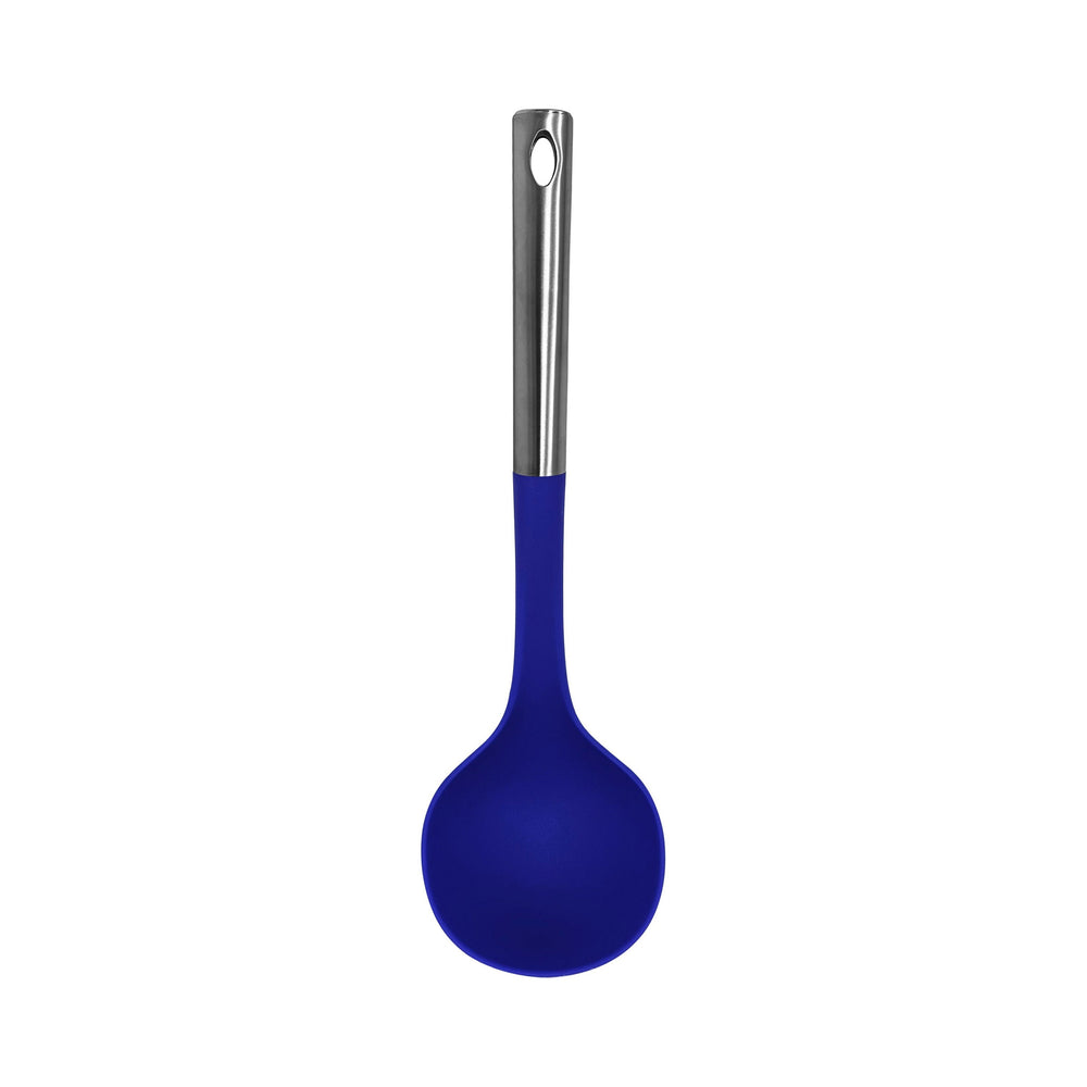 Millvado - Nylon Utensils, Soup Ladle, SS Handle, Blue, 13"