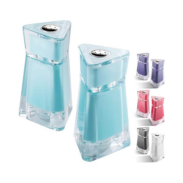 Mitbak - Acrylic, Salt and Pepper Shakers, Turquoise, 2 Pk