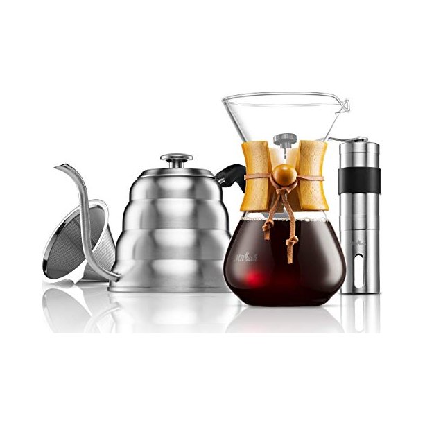 Mitbak - Coffee Maker Set with Gooseneck Kettle, Grinder and Coffee Dripper