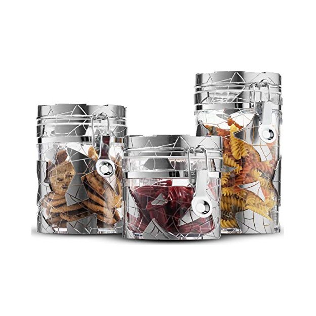 Mitbak - Airtight Kitchen Canister, 32 oz, 22 oz, 15 oz, 3 Pc Set