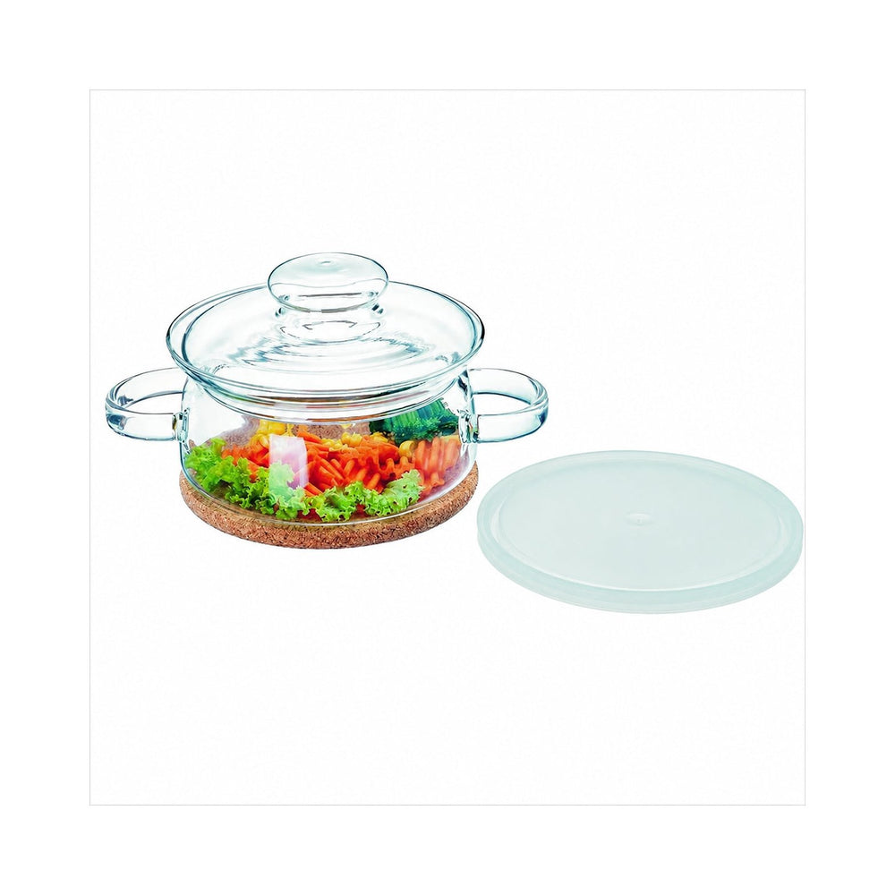 Simax - Nyko, Glass Pot and Lid with Cork Coaster, 1 qt