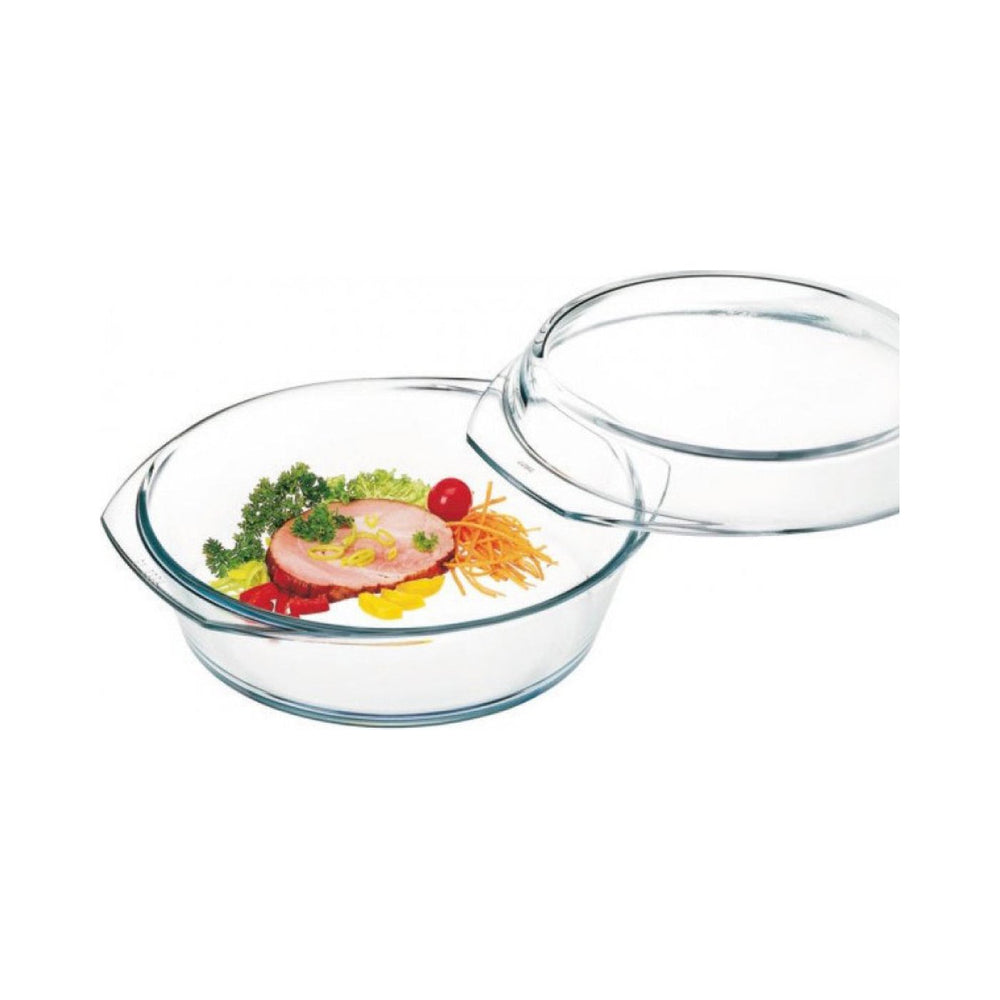 Simax - Round Glass Casserole with Glass Lid, 2.1 qt