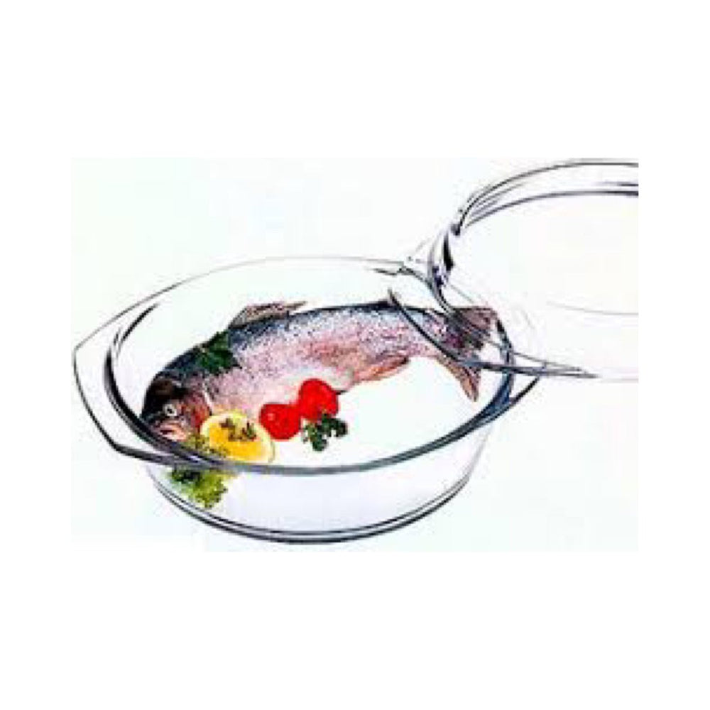 Simax - Round Glass Casserole with Glass Lid, 1.6 qt
