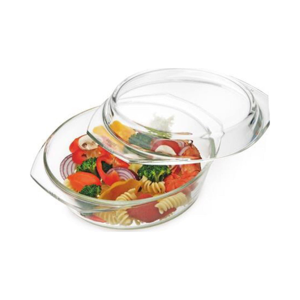 Simax - Round Glass Casserole with Lid, 3.7 qt