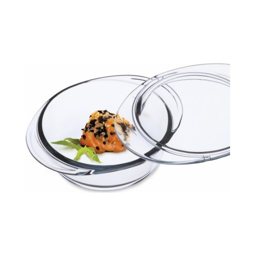 Simax - Round Glass Casserole with Glass Lid, 6.4 oz