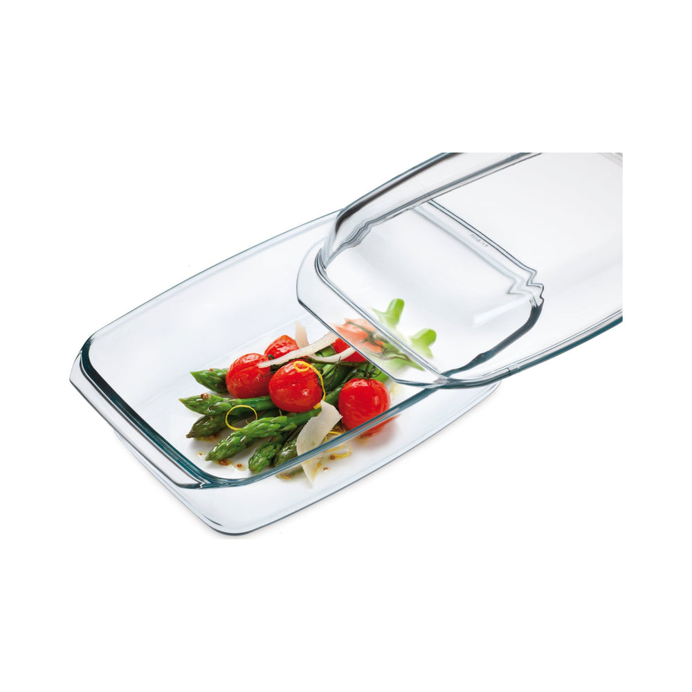 Simax - Oblong Glass Casserole with Glass Lid, 3.4 qt