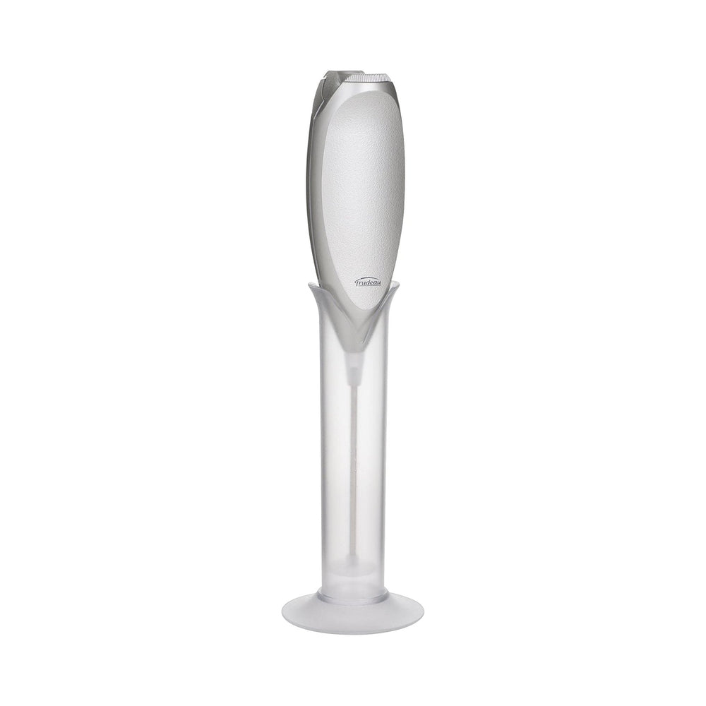 Trudeau - Battery Milk Frother, Silver/White, 9.5"