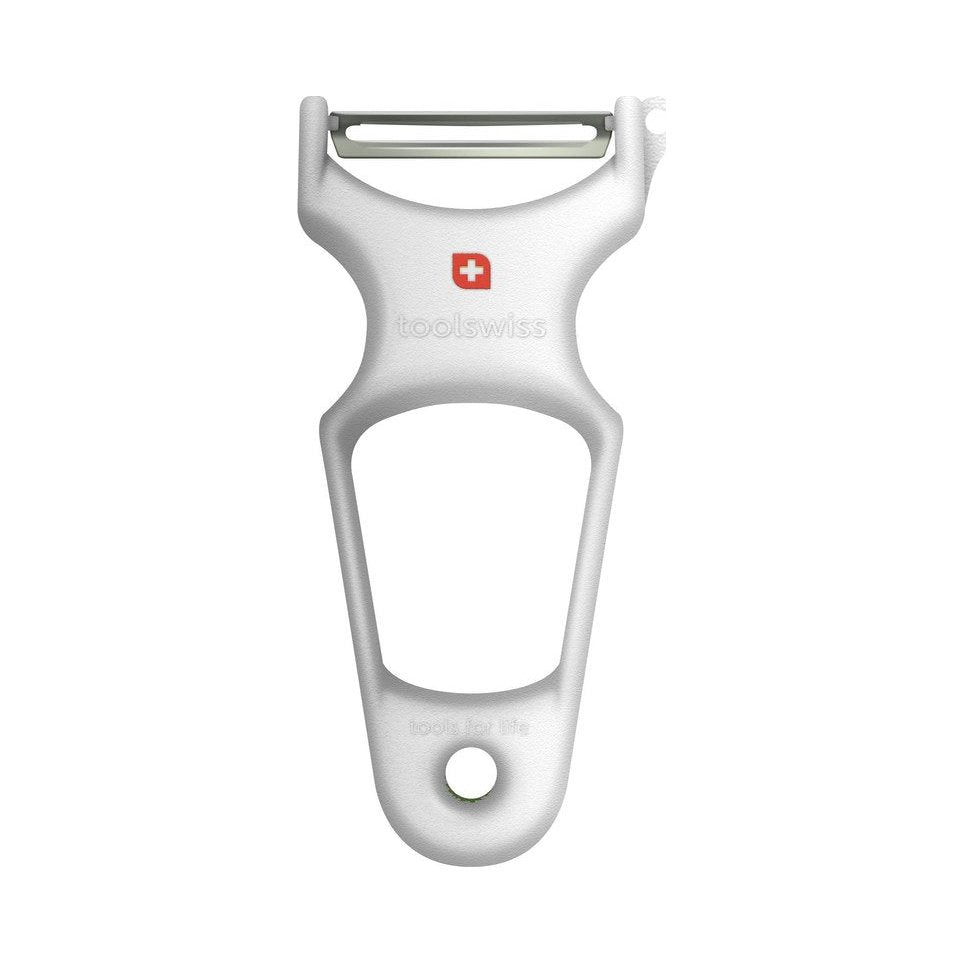 Toolswiss - Classinox, Vegetable Peeler, SS Blade, White