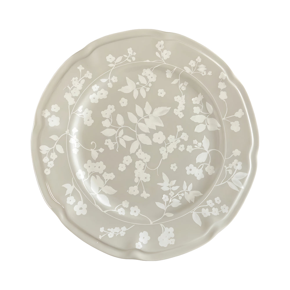 Vikko - Regal, Charger, Floral Taupe, 12"