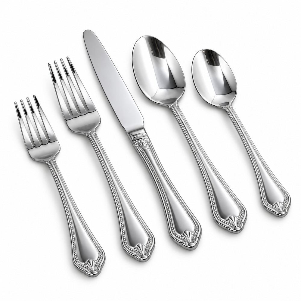 Prestige - Sherbrooke, Shiny Silver, 20 Pc Flatware Set - Gift Box