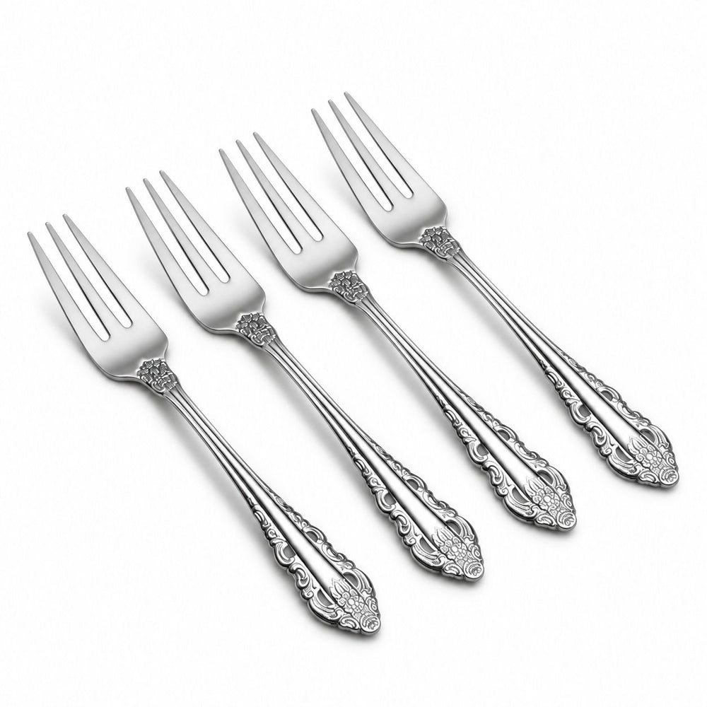 Prestige - Antique Baroque, Shiny Silver, Coffee Spoon, 4 Pc Set