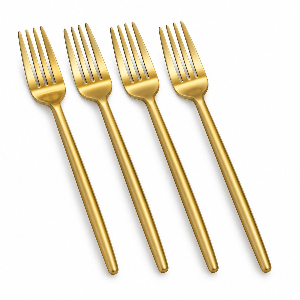 Prestige - Tai Chi, Brushed Gold, SS, Cocktail Fork, 4 Pc Set