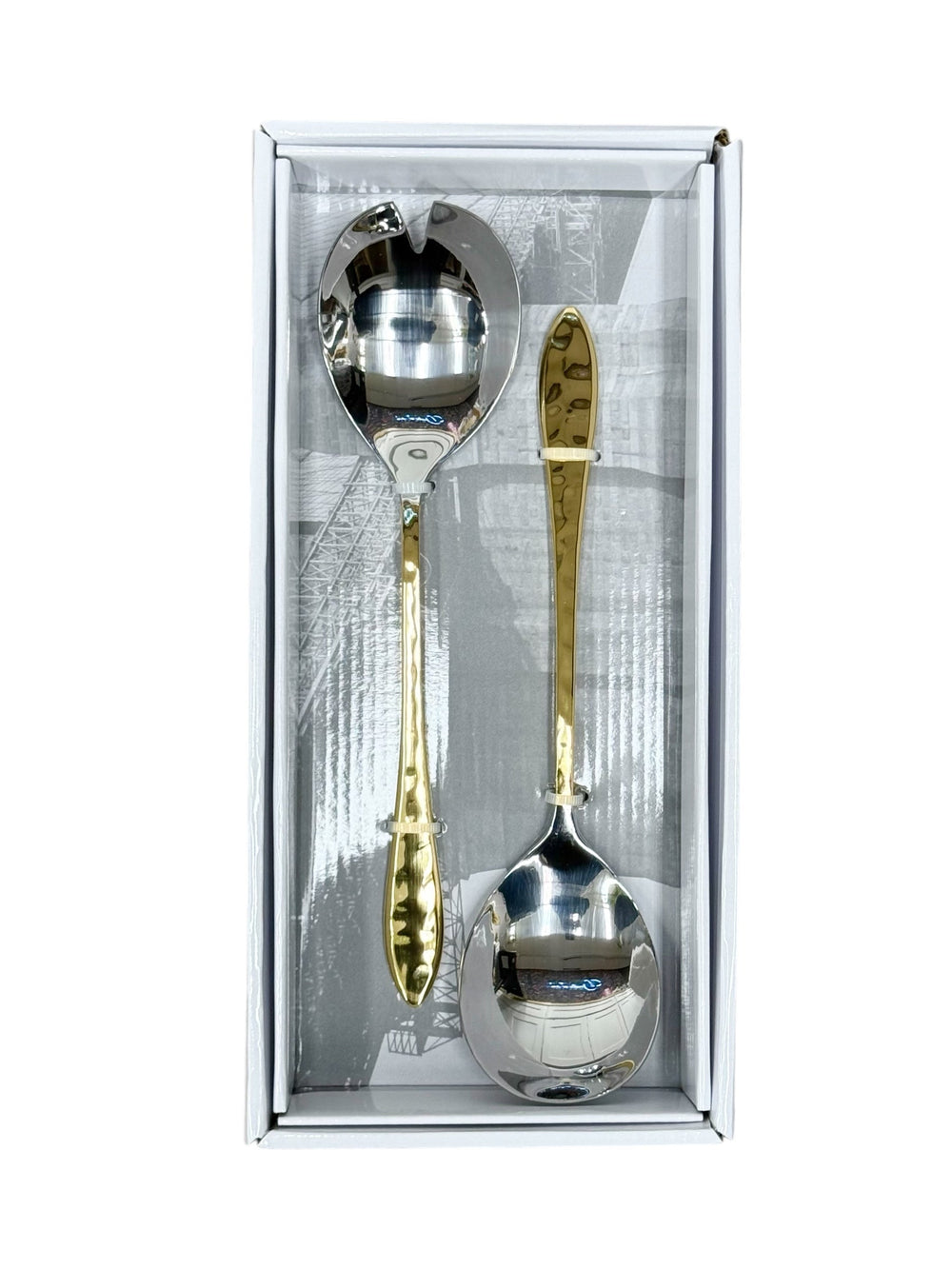 Prestige - Angel, Silver with Gold Handle, SS, 2 Pc Serving Set