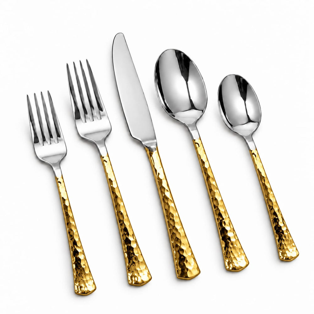 Prestige - Nancy, Gold, SS, 20 Pc Flatware Set