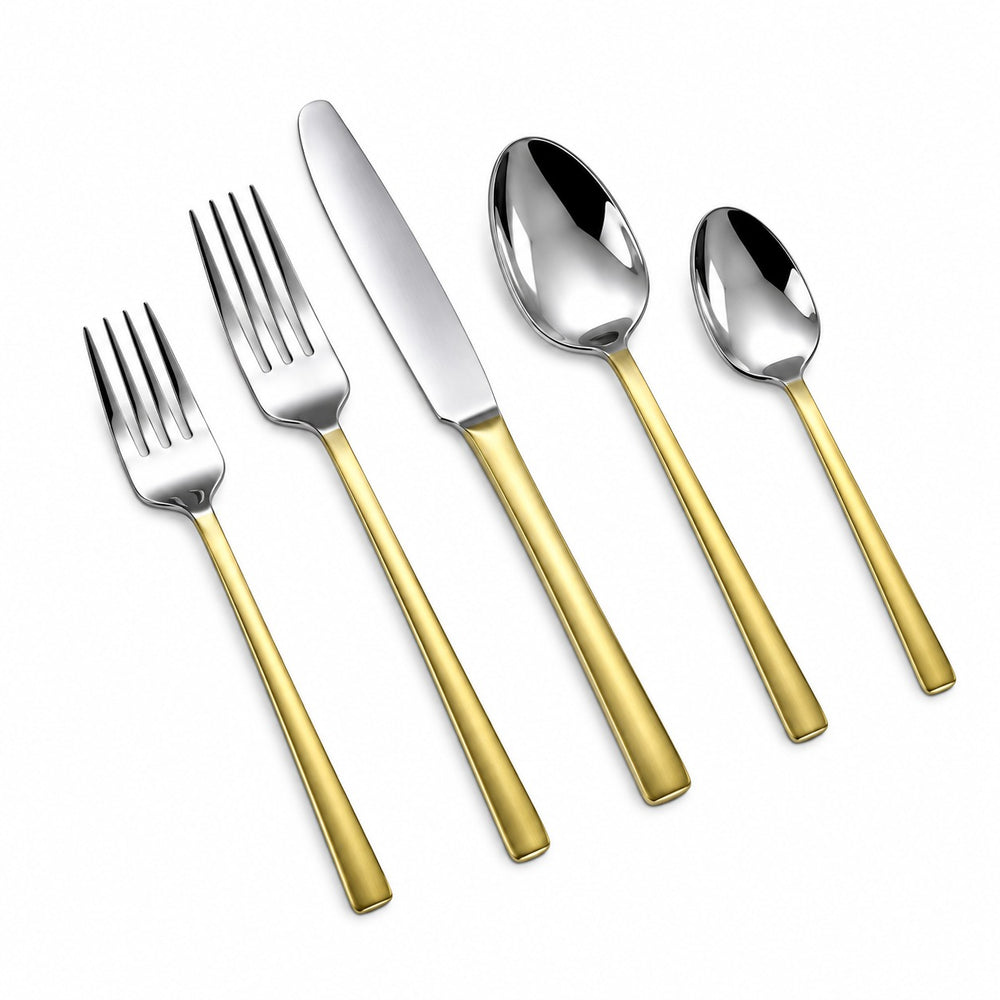 Prestige - Kyoto, Gold Handle, SS, 20 Pc Flatware Set - Gift Box