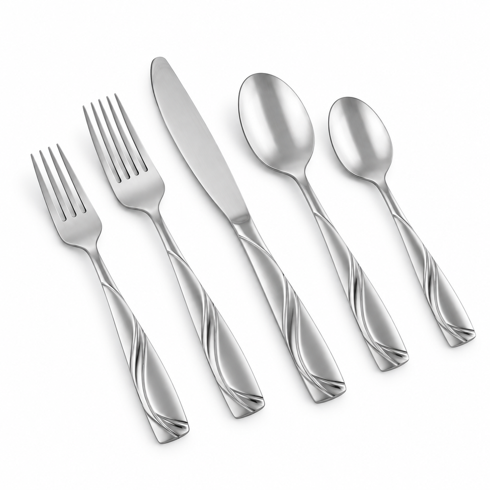 Prestige - Boa, Sand, SS, 60 Pc Flatware Set