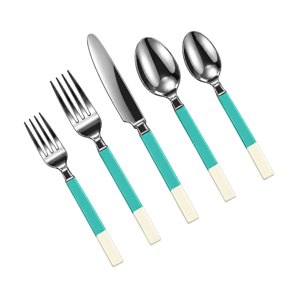 Prestige - Northfield, Teal, SS, 20 Pc Flatware Set