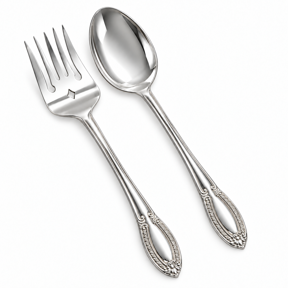 Prestige - Venetian Frost, Brushed Silver, Salad Server, 2 Pc Set