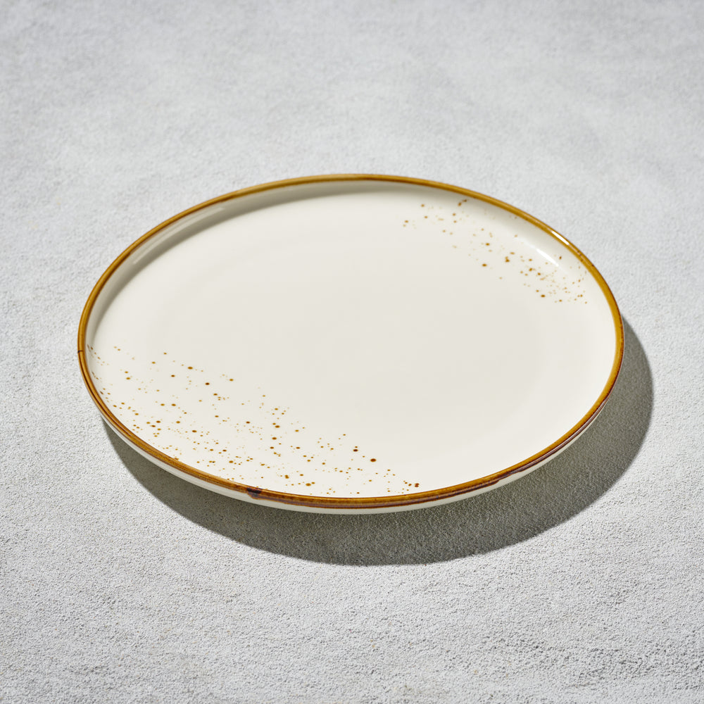 Vikko - Rustic, Round Plate, Cream, 9.25"