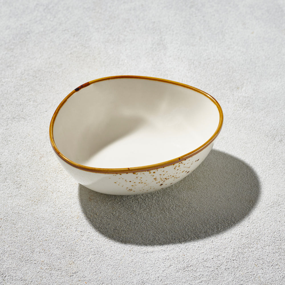 Vikko - Rustic, Oval Bowl, Cream, 6.25", 16 oz