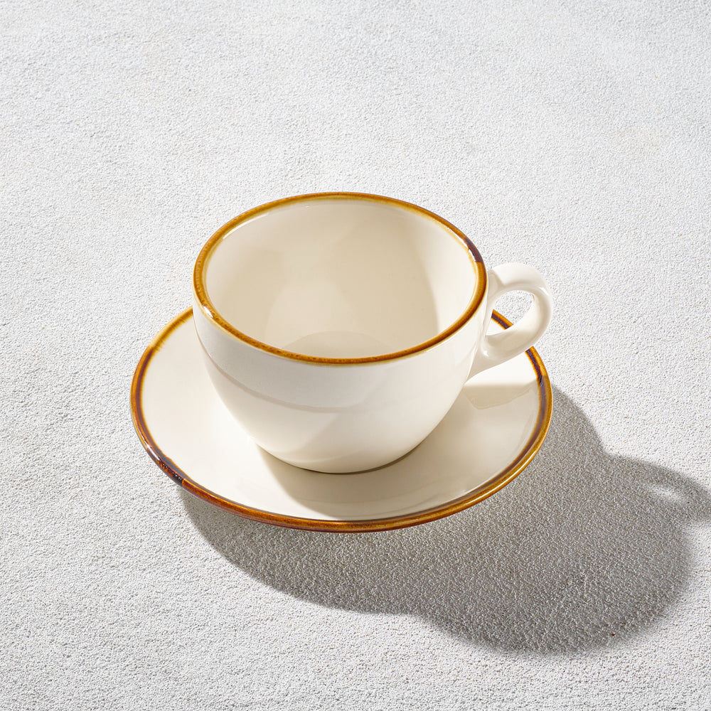 Vikko - Rustic, Cup and Saucer, Cream, 3.5 oz