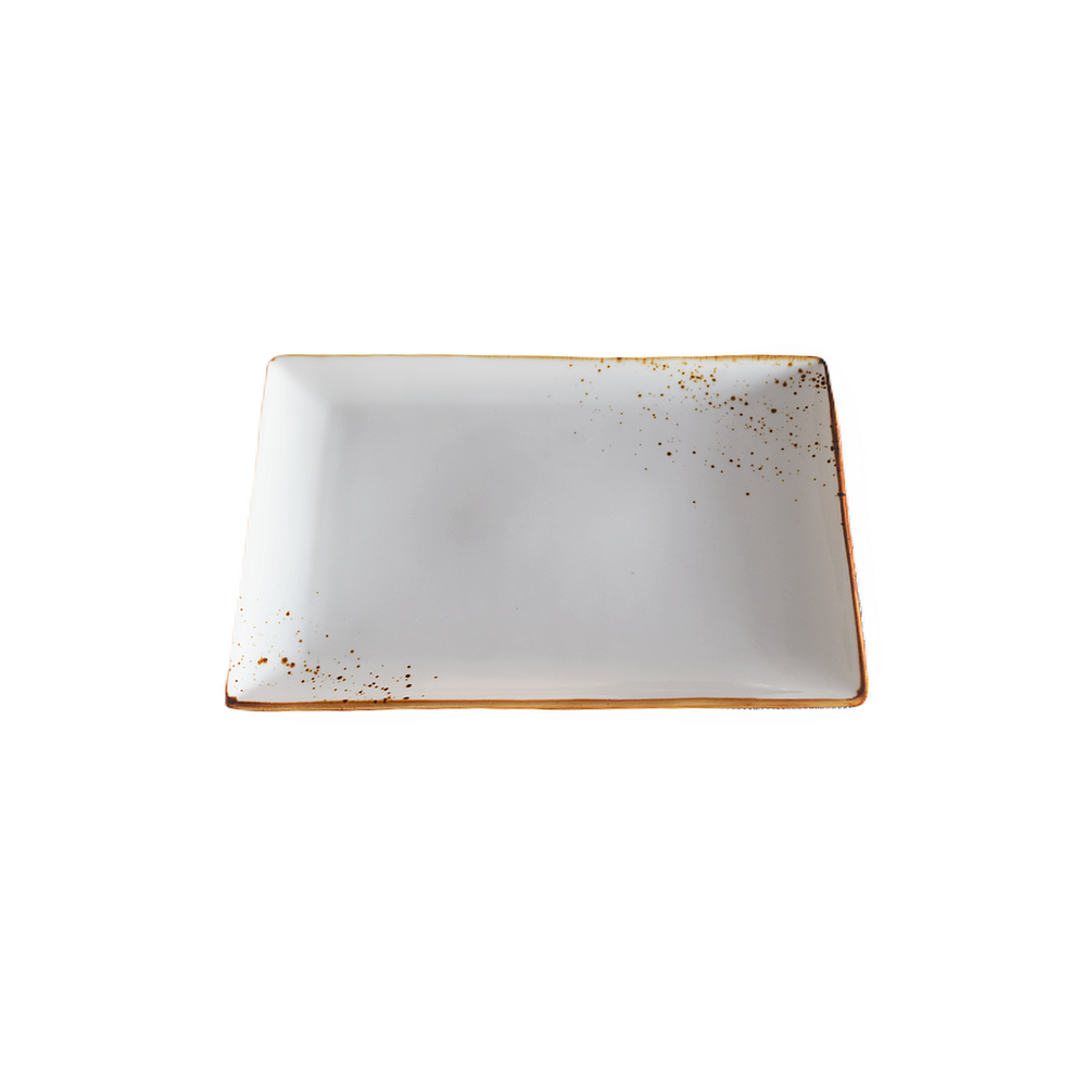 Vikko - Rustic, Rectangle Plate, Cream, 11" x 6.75"