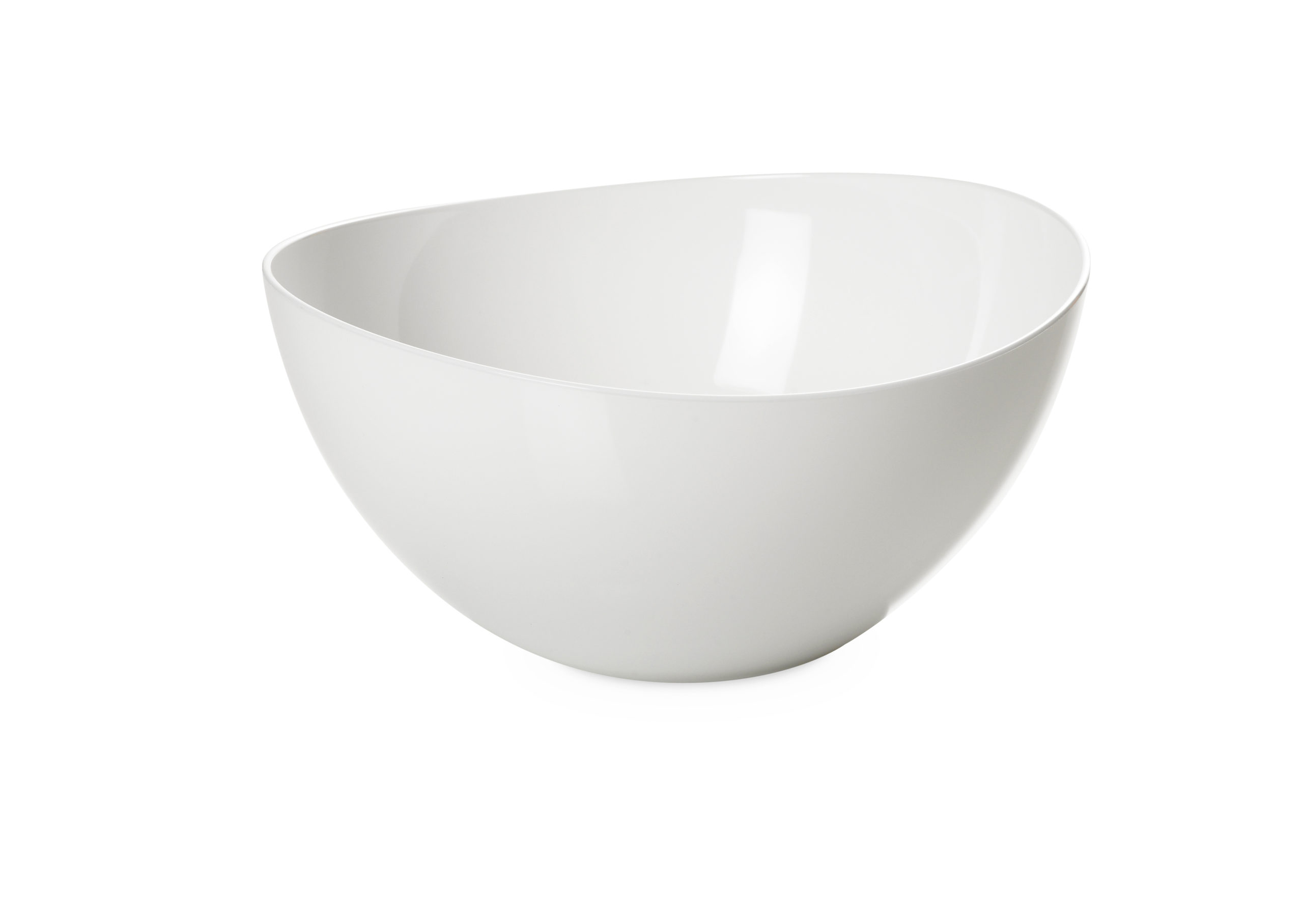Omada Trendy, White Acrylic Salad Bowl, 108.20 Oz, 10.25” X 4.92” h