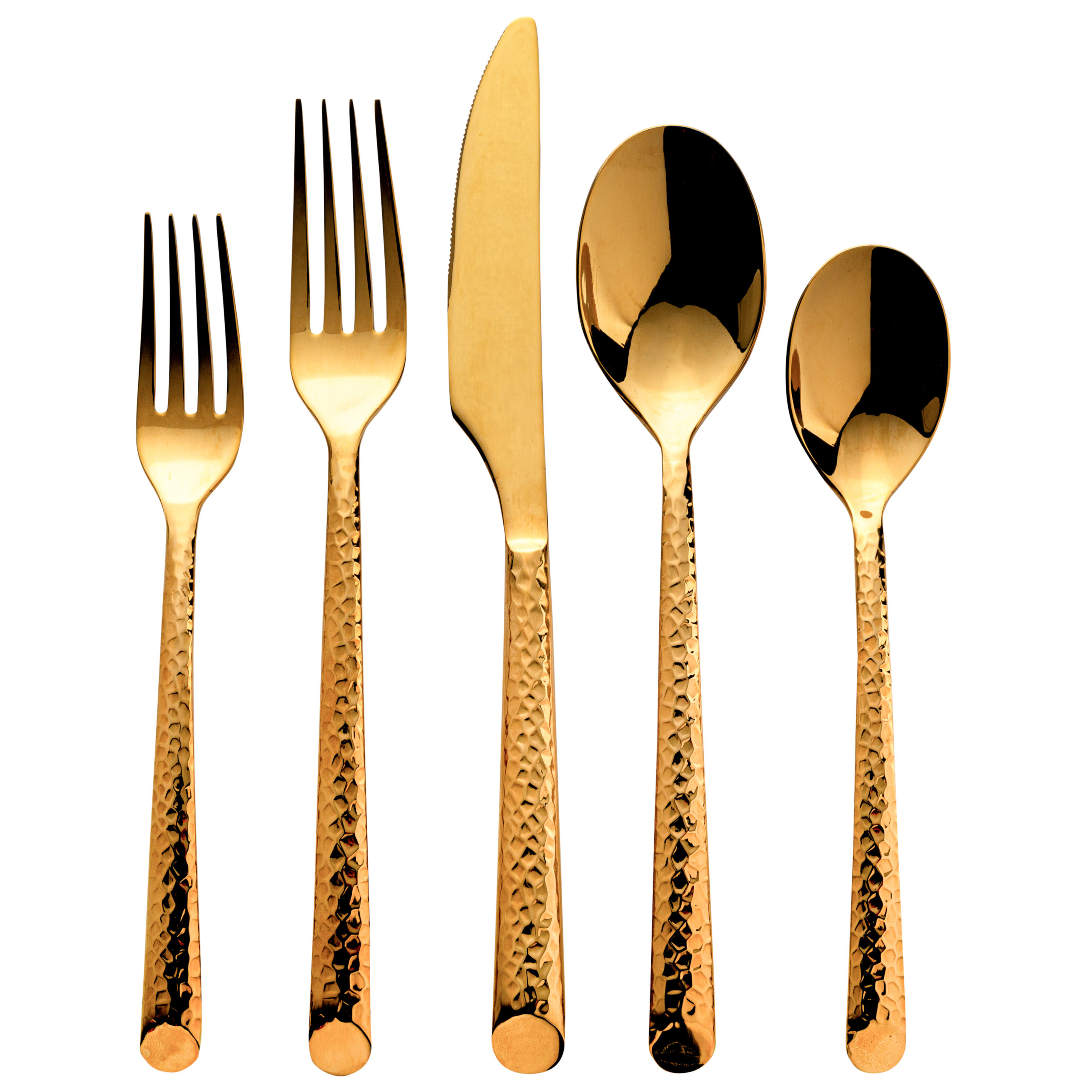 Vikko Crown Onyx, Gold, 18/10 SS, Flatware, 20 Pc Set Gift Box No