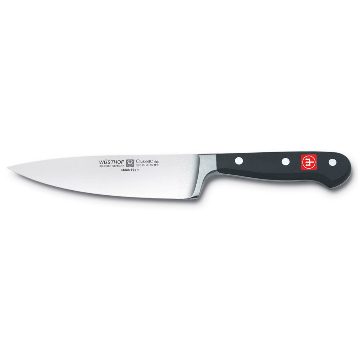 Wusthof – Classic, Chef Knife, Straight Blade, Spear Tip, Black, 8″ | Rental